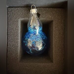 Elegant Blue Glass Art Piece
